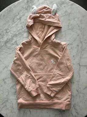 Petit Lem Girls Pink Bunny-Ear Hoodie size 3